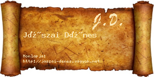 Jászai Dénes névjegykártya